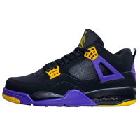 Nike Air Jordan 4 Retro Black Purple Yellow