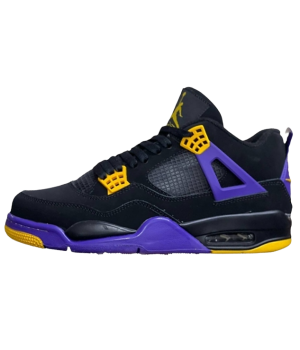 Nike Air Jordan 4 Retro Black Purple Yellow