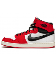 Кроссовки Nike Air Jordan 1 KO белые с красным