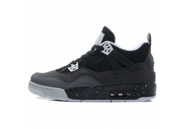 Кроссовки Nike Air Jordan 4 Retro Grey Black серо-черные