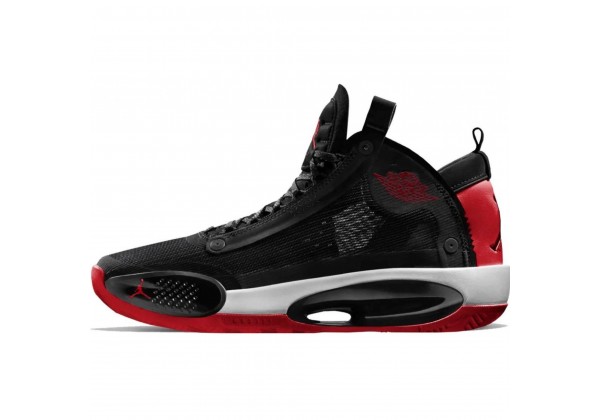 Кроссовки Nike Air Jordan XXXIV Pf Black Red черные с красным