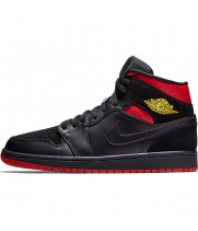 Nike Air Jordan 1 Retro Black/Red черные с красным