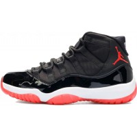 Кроссовки Nike Air Jordan 11 Retro Black Red черные с красным