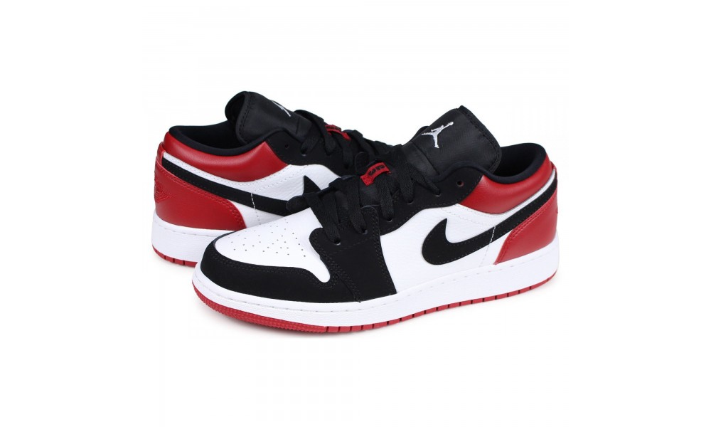 Nike air jordan 1 retro low black clearance red