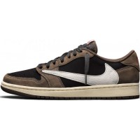 Кроссовки Nike Air Jordan 1 Low Retro Brown коричневые