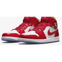 Кроссовки Nike Air Jordan 1 Mid SE красные с белым