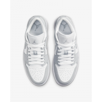 Кроссовки Nike Air Jordan 1 Low серые с белым