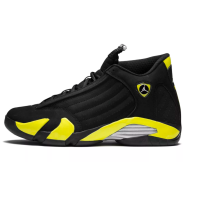 Nike Air Jordan 14 Thunder Black (Черные с желтым) 