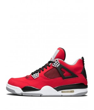 Кроссовки Nike Air Jordan 4 Retro красные с белым