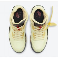Кроссовки Nike Air Jordan 5 Off White лимонные