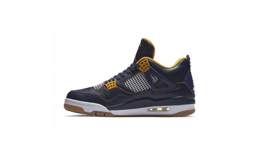 yellow and navy blue jordan 4