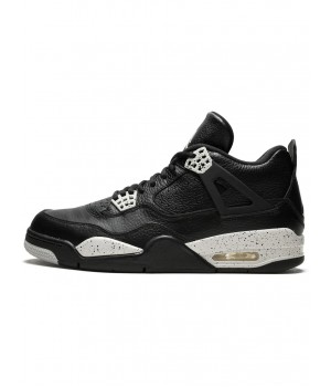 Кроссовки Nike Air Jordan 4 Retro кожаные черно-белые