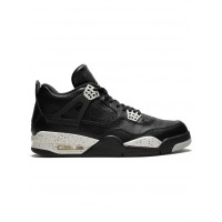 Кроссовки Nike Air Jordan 4 Retro кожаные черно-белые