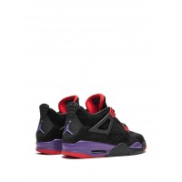 Кроссовки Nike Air Jordan 4 Retro черные с фиолетовым