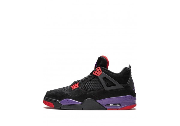 Кроссовки Nike Air Jordan 4 Retro черные с фиолетовым