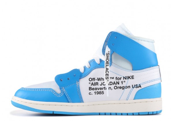 Кроссовки Nike Air Jordan Off White бело-голубые
