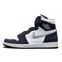Кроссовки Nike Air Jordan Retro High темно-синие с белым