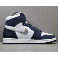Кроссовки Nike Air Jordan Retro High темно-синие с белым