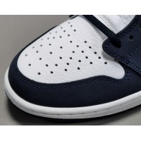 Nike Air Jordan Retro High темно-синие с белым
