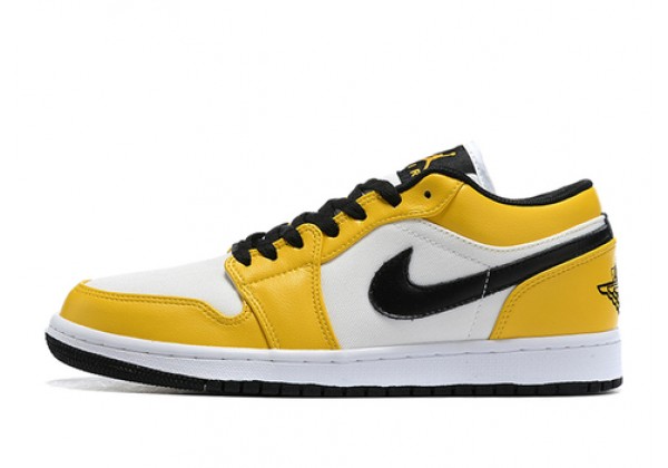 Кроссовки Nike Air Jordan 1 Low желто-белые