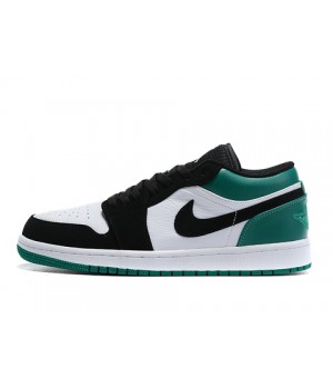 Кроссовки Nike Air Jordan 1 Low зелено-черные с белым