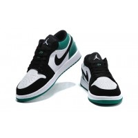 Кроссовки Nike Air Jordan 1 Low зелено-черные с белым
