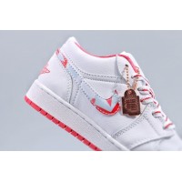 Кроссовки Nike Air Jordan 1 Low бело-красные
